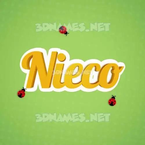 nieco in Ladybugs style - 3D name wallpaper nieco in Ladybugs style - 3D name wallpaper