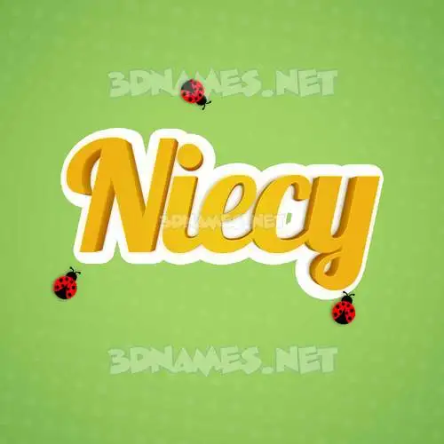 niecy in Ladybugs style - 3D name wallpaper niecy in Ladybugs style - 3D name wallpaper