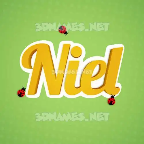 niel in Ladybugs style - 3D name wallpaper niel in Ladybugs style - 3D name wallpaper