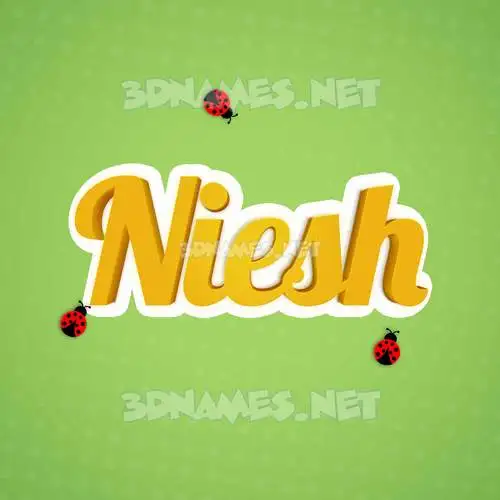 niesh in Ladybugs style - 3D name wallpaper niesh in Ladybugs style - 3D name wallpaper