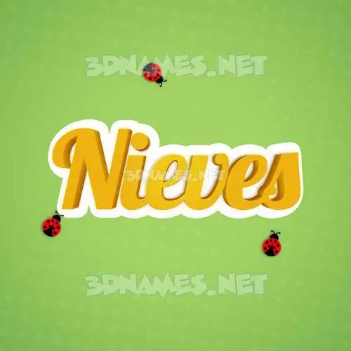 nieves in Ladybugs style - 3D name wallpaper nieves in Ladybugs style - 3D name wallpaper