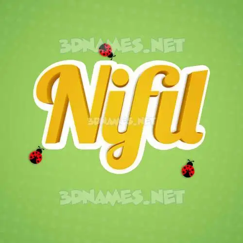 nifil in Ladybugs style - 3D name wallpaper