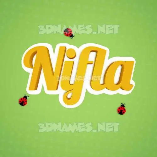 nifla in Ladybugs style - 3D name wallpaper