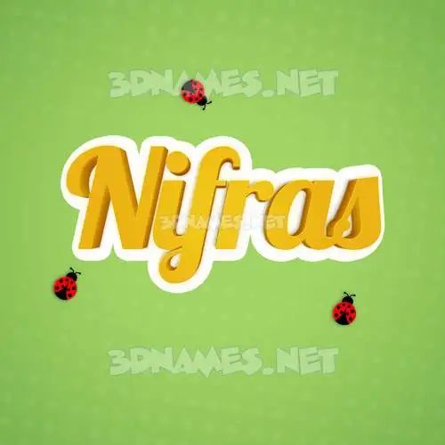nifras in Ladybugs style - 3D name wallpaper nifras in Ladybugs style - 3D name wallpaper