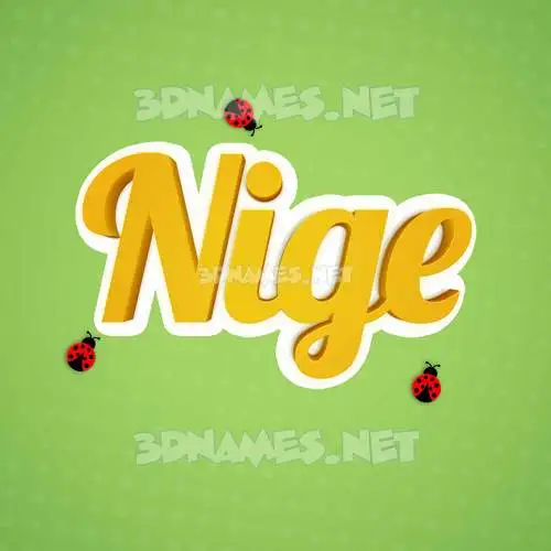 nige in Ladybugs style - 3D name wallpaper nige in Ladybugs style - 3D name wallpaper