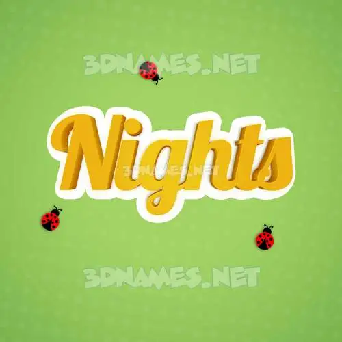 nights in Ladybugs style - 3D name wallpaper
