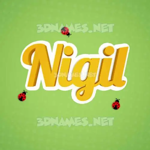 nigil in Ladybugs style - 3D name wallpaper