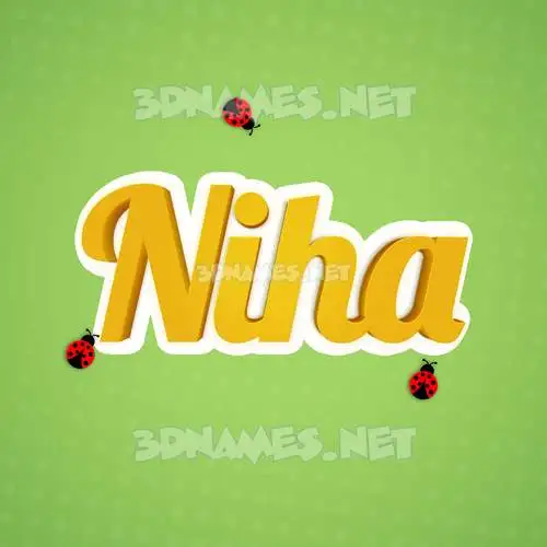 niha in Ladybugs style - 3D name wallpaper niha in Ladybugs style - 3D name wallpaper