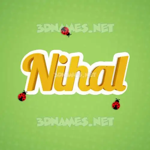 nihal in Ladybugs style - 3D name wallpaper nihal in Ladybugs style - 3D name wallpaper