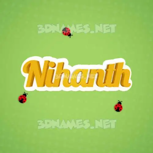 nihanth in Ladybugs style - 3D name wallpaper nihanth in Ladybugs style - 3D name wallpaper