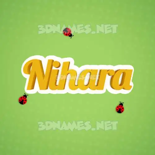 nihara in Ladybugs style - 3D name wallpaper nihara in Ladybugs style - 3D name wallpaper