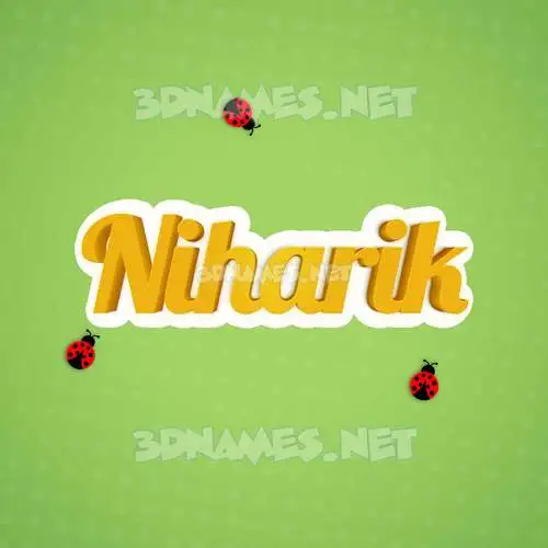 niharik in Ladybugs style - 3D name wallpaper