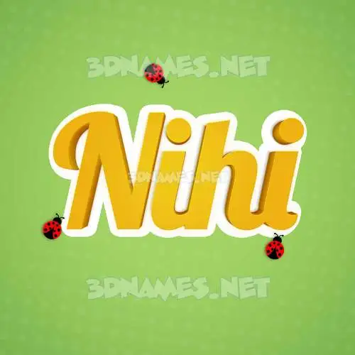 nihi in Ladybugs style - 3D name wallpaper nihi in Ladybugs style - 3D name wallpaper