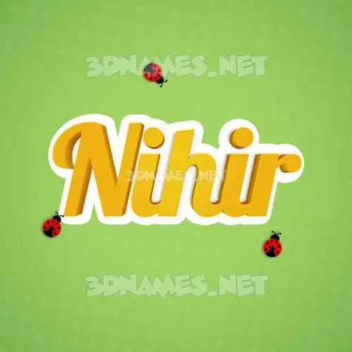 nihir in Ladybugs style - 3D name wallpaper nihir in Ladybugs style - 3D name wallpaper