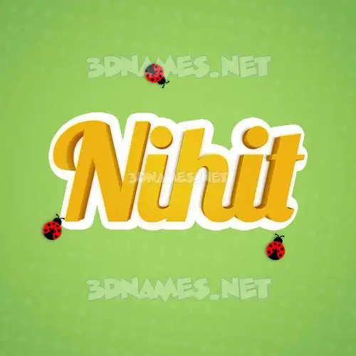 nihit in Ladybugs style - 3D name wallpaper nihit in Ladybugs style - 3D name wallpaper