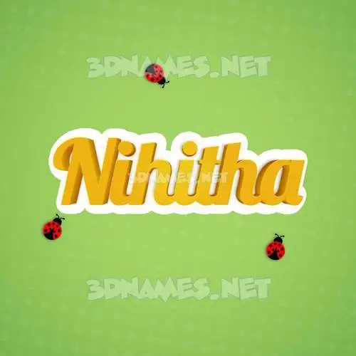 nihitha in Ladybugs style - 3D name wallpaper nihitha in Ladybugs style - 3D name wallpaper