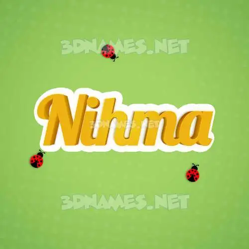 nihma in Ladybugs style - 3D name wallpaper nihma in Ladybugs style - 3D name wallpaper