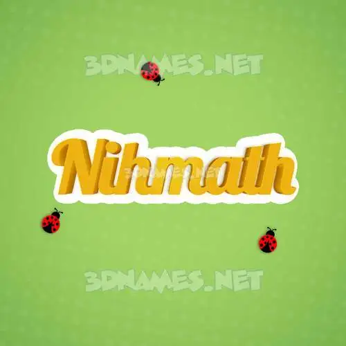 nihmath in Ladybugs style - 3D name wallpaper