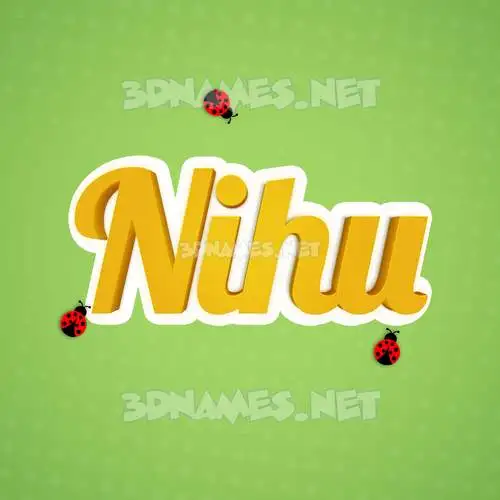 nihu in Ladybugs style - 3D name wallpaper nihu in Ladybugs style - 3D name wallpaper