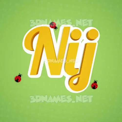 nij in Ladybugs style - 3D name wallpaper nij in Ladybugs style - 3D name wallpaper