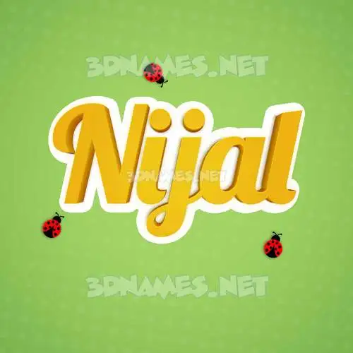 nijal in Ladybugs style - 3D name wallpaper nijal in Ladybugs style - 3D name wallpaper