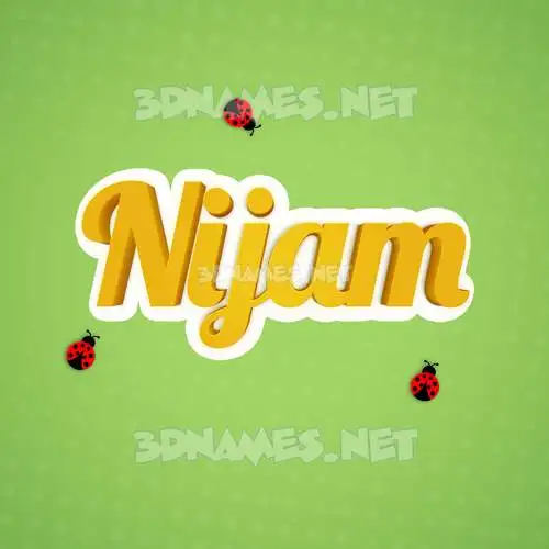 nijam in Ladybugs style - 3D name wallpaper nijam in Ladybugs style - 3D name wallpaper