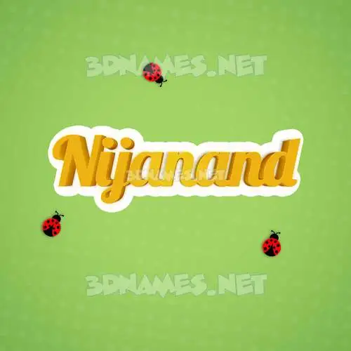 nijanand in Ladybugs style - 3D name wallpaper