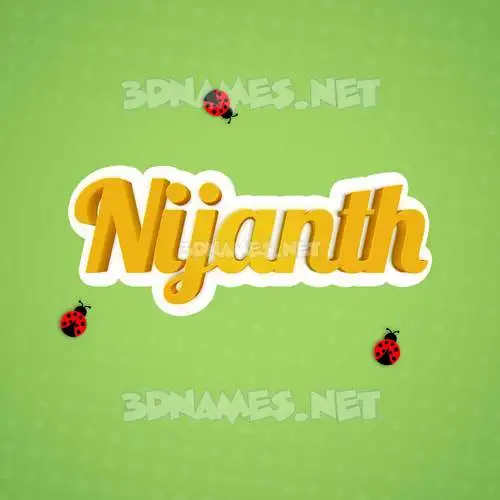 nijanth in Ladybugs style - 3D name wallpaper nijanth in Ladybugs style - 3D name wallpaper