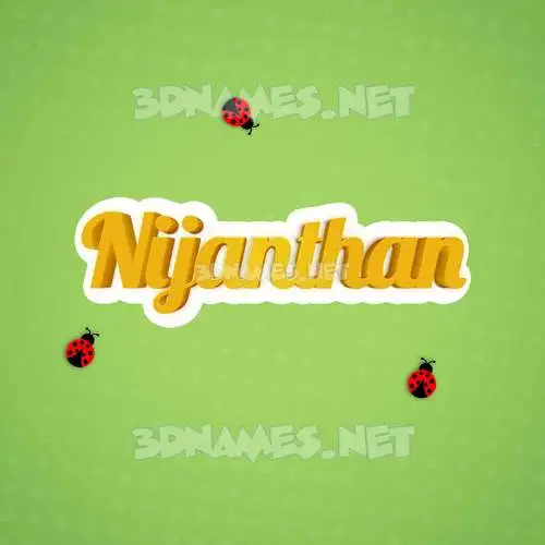 nijanthan in Ladybugs style - 3D name wallpaper nijanthan in Ladybugs style - 3D name wallpaper
