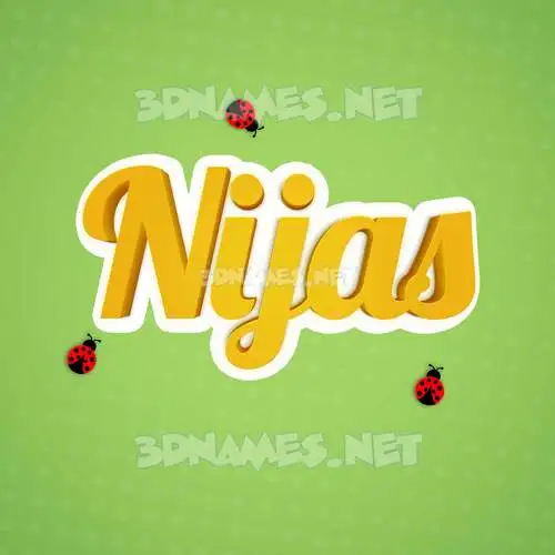 nijas in Ladybugs style - 3D name wallpaper nijas in Ladybugs style - 3D name wallpaper
