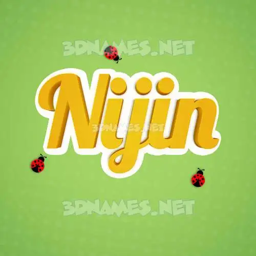 nijin in Ladybugs style - 3D name wallpaper nijin in Ladybugs style - 3D name wallpaper