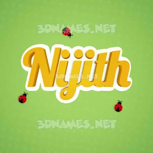 nijith in Ladybugs style - 3D name wallpaper nijith in Ladybugs style - 3D name wallpaper