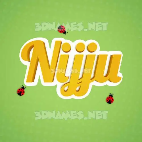 nijju in Ladybugs style - 3D name wallpaper nijju in Ladybugs style - 3D name wallpaper