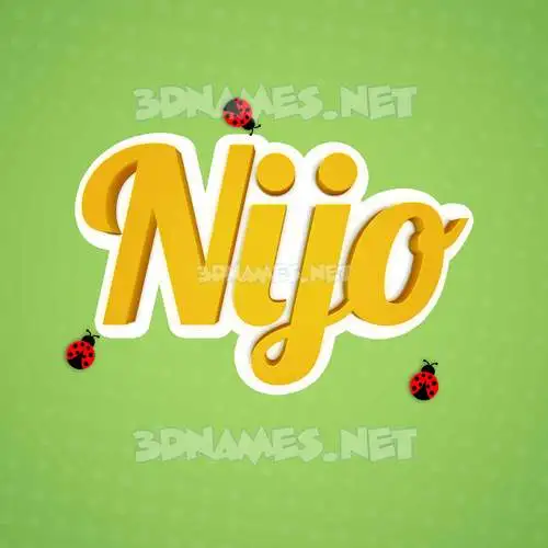 nijo in Ladybugs style - 3D name wallpaper nijo in Ladybugs style - 3D name wallpaper