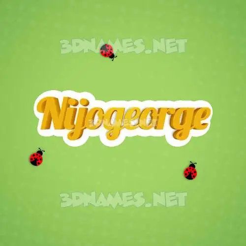 nijogeorge in Ladybugs style - 3D name wallpaper nijogeorge in Ladybugs style - 3D name wallpaper
