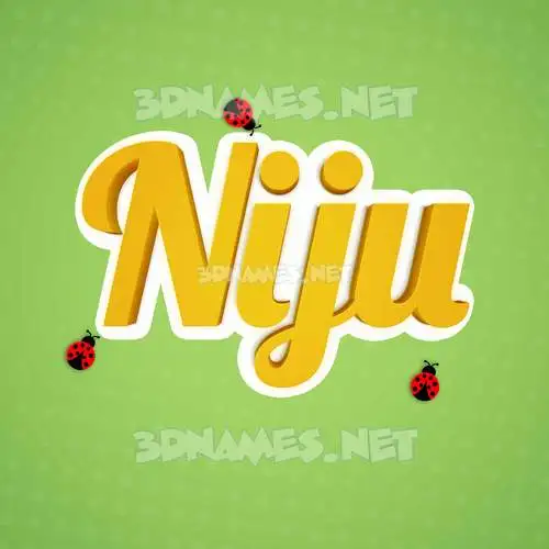 niju in Ladybugs style - 3D name wallpaper niju in Ladybugs style - 3D name wallpaper