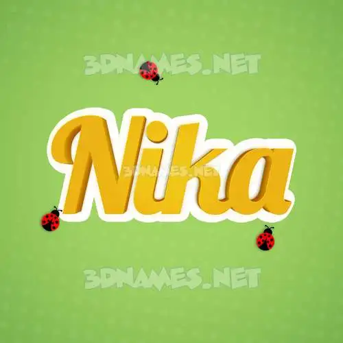nika in Ladybugs style - 3D name wallpaper