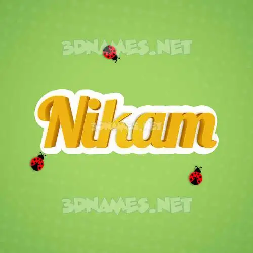 nikam in Ladybugs style - 3D name wallpaper nikam in Ladybugs style - 3D name wallpaper