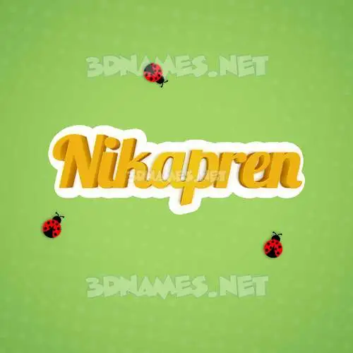 nikapren in Ladybugs style - 3D name wallpaper nikapren in Ladybugs style - 3D name wallpaper
