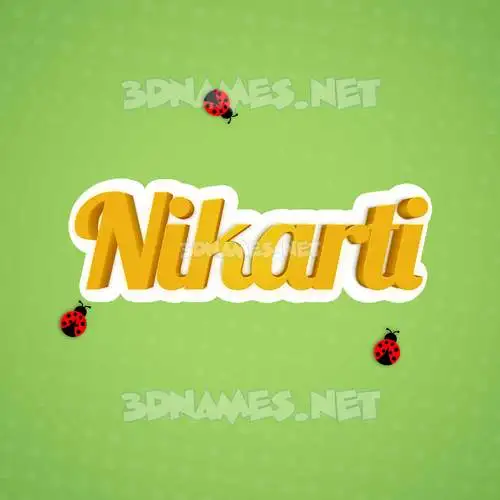 nikarti in Ladybugs style - 3D name wallpaper nikarti in Ladybugs style - 3D name wallpaper