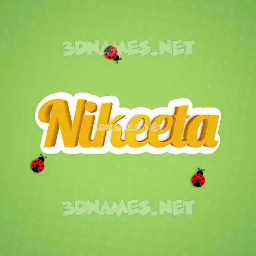 nikeeta in Ladybugs style - 3D name wallpaper nikeeta in Ladybugs style - 3D name wallpaper
