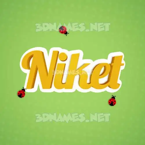 niket in Ladybugs style - 3D name wallpaper niket in Ladybugs style - 3D name wallpaper