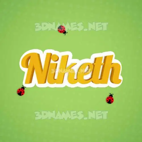 niketh in Ladybugs style - 3D name wallpaper