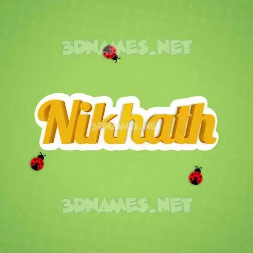 nikhath in Ladybugs style - 3D name wallpaper nikhath in Ladybugs style - 3D name wallpaper