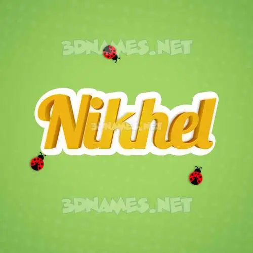nikhel in Ladybugs style - 3D name wallpaper nikhel in Ladybugs style - 3D name wallpaper
