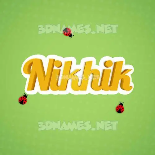 nikhik in Ladybugs style - 3D name wallpaper