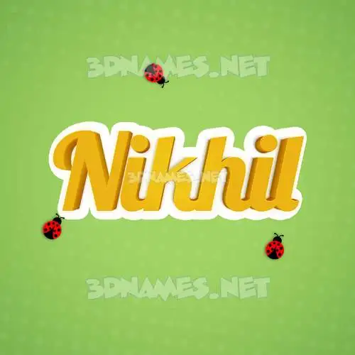 nikhil in Ladybugs style - 3D name wallpaper nikhil in Ladybugs style - 3D name wallpaper
