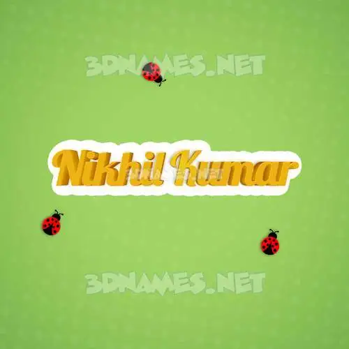 nikhil kumar in Ladybugs style - 3D name wallpaper nikhil kumar in Ladybugs style - 3D name wallpaper