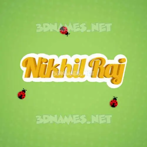 nikhil raj in Ladybugs style - 3D name wallpaper nikhil raj in Ladybugs style - 3D name wallpaper