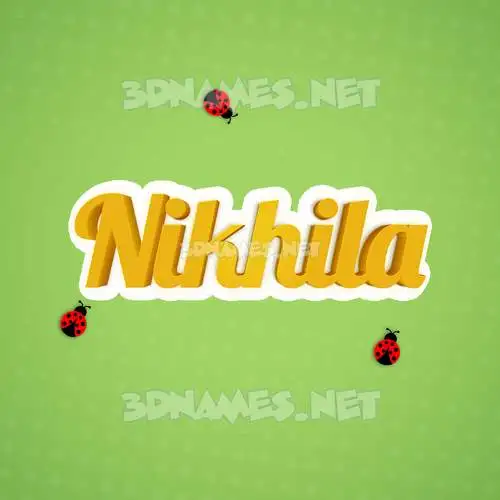 nikhila in Ladybugs style - 3D name wallpaper nikhila in Ladybugs style - 3D name wallpaper